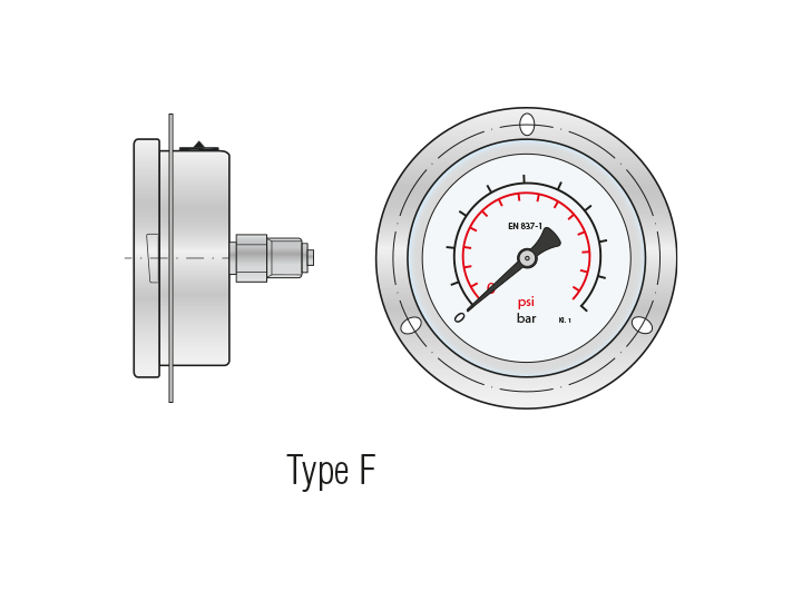 Bourdon tube pressure gauge_LR Germany
